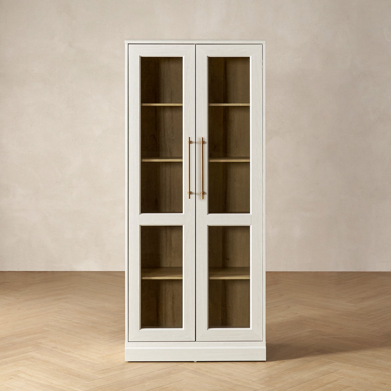 Latitude Run® Mahfuza Angled Tall Display Cabinet & Reviews | Wayfair